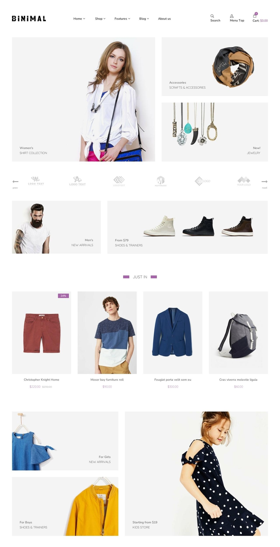 bingo-binimal-fashion.myshopify.com shopify website screenshot