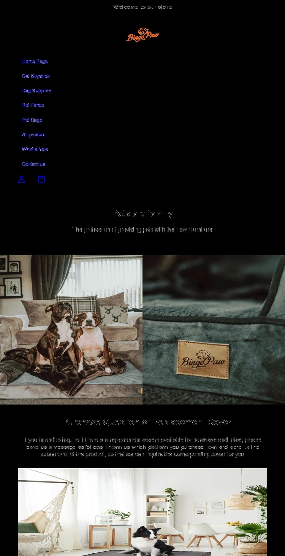 bingopaw.com shopify website screenshot