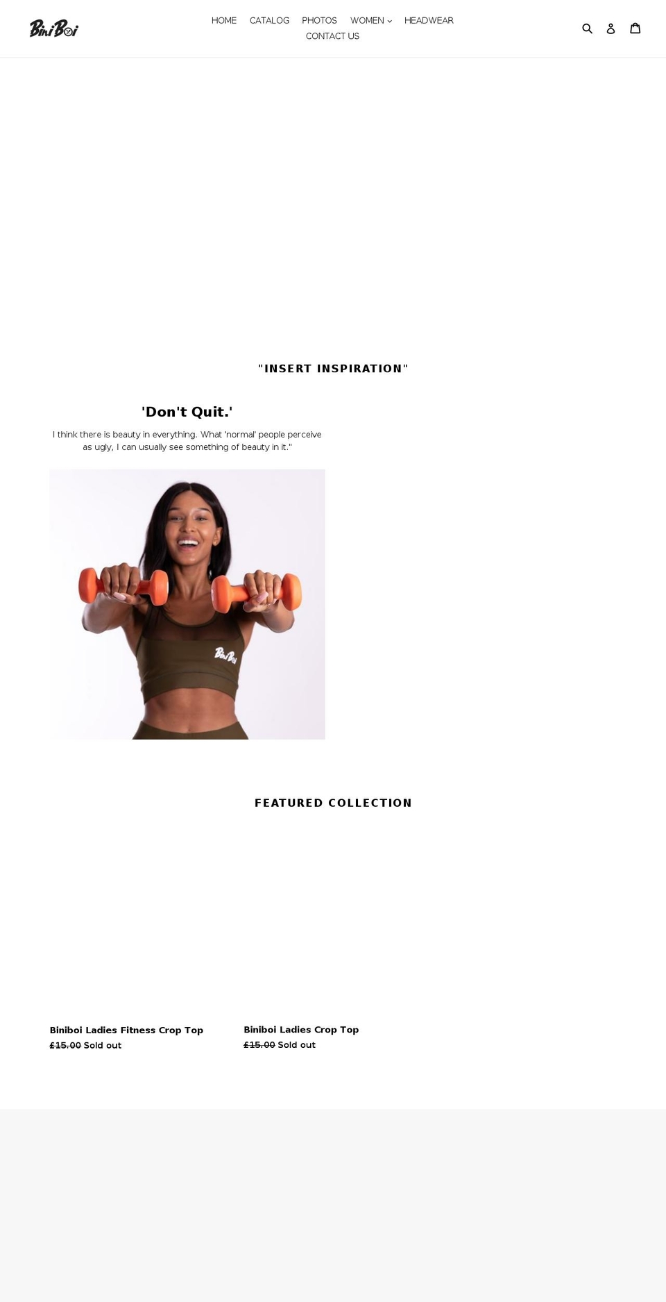 biniboi.com — Shopify storefront screenshot