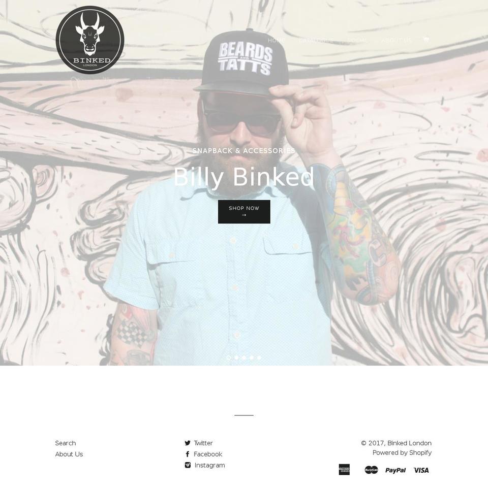 binkedlondon.com shopify website screenshot