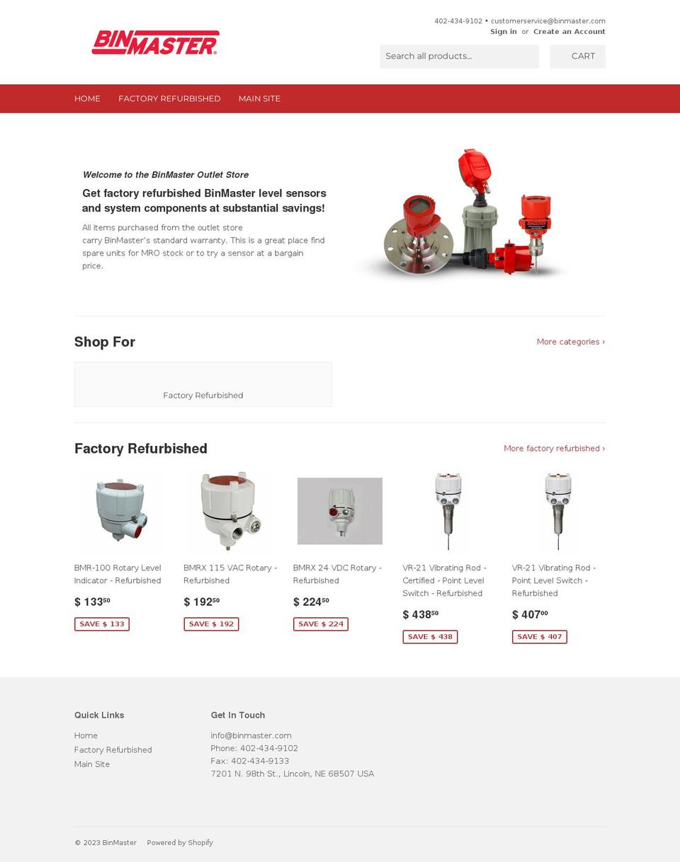 binmaster.myshopify.com shopify website screenshot
