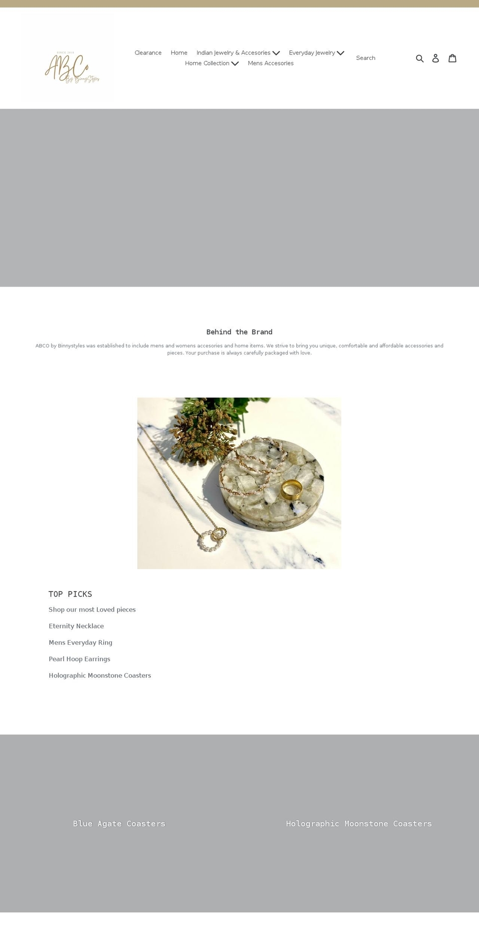 binnystyles.com shopify website screenshot