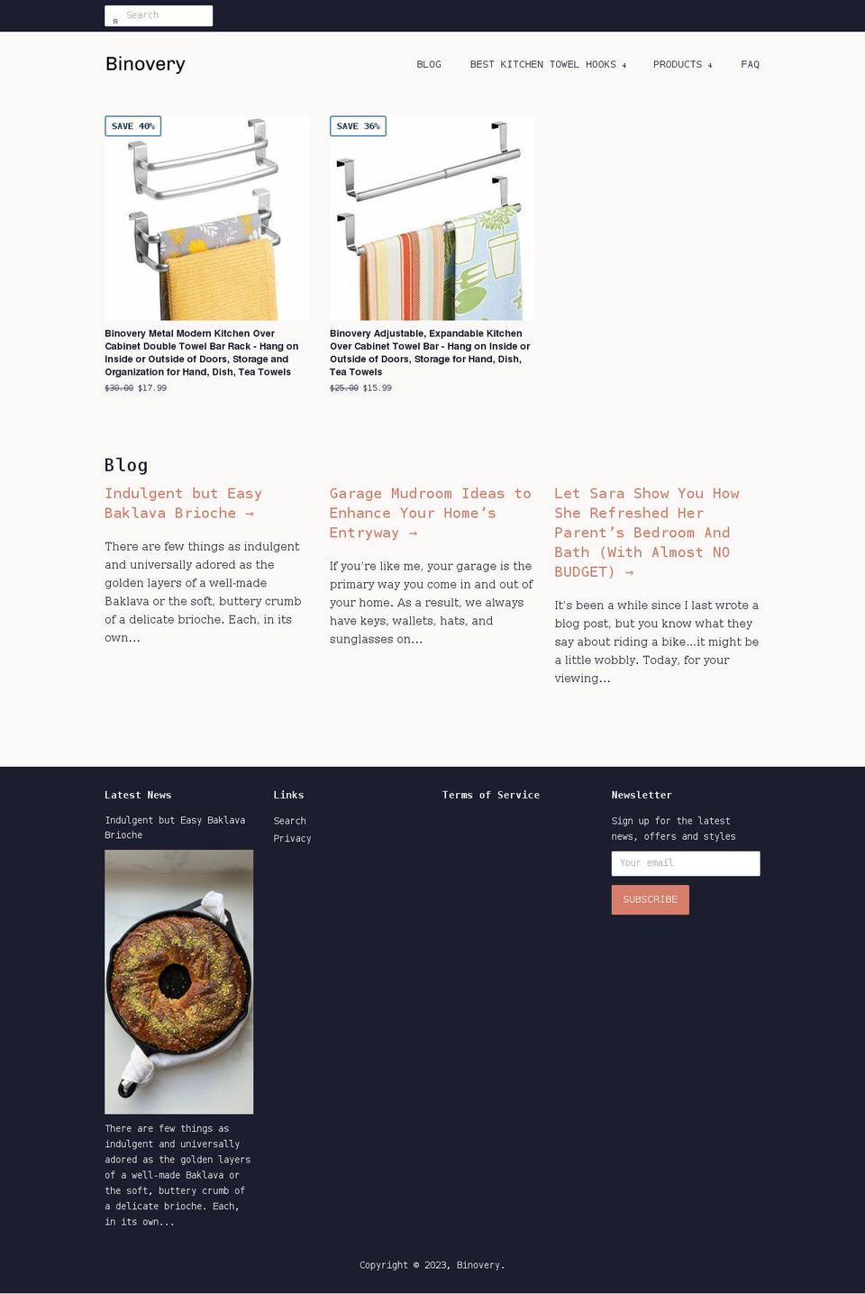 binovery.com shopify website screenshot