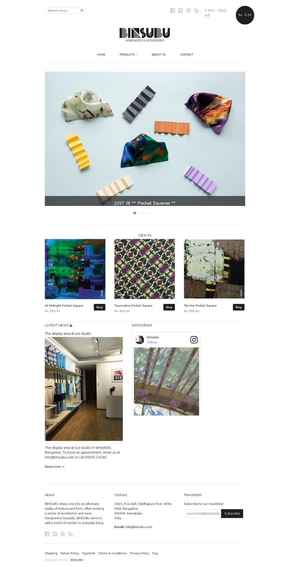 binsubu.com shopify website screenshot