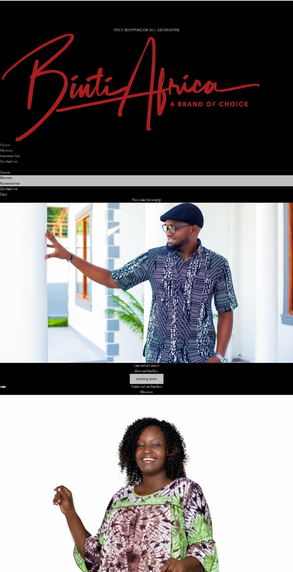 bintiafrica.store shopify website screenshot