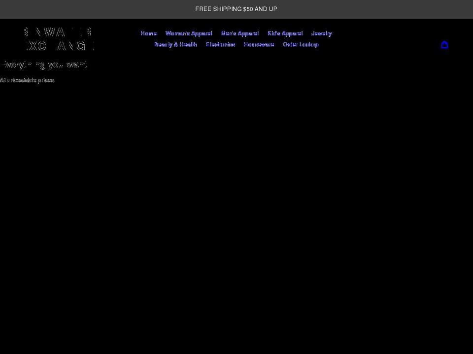 binwaterexchange.com shopify website screenshot