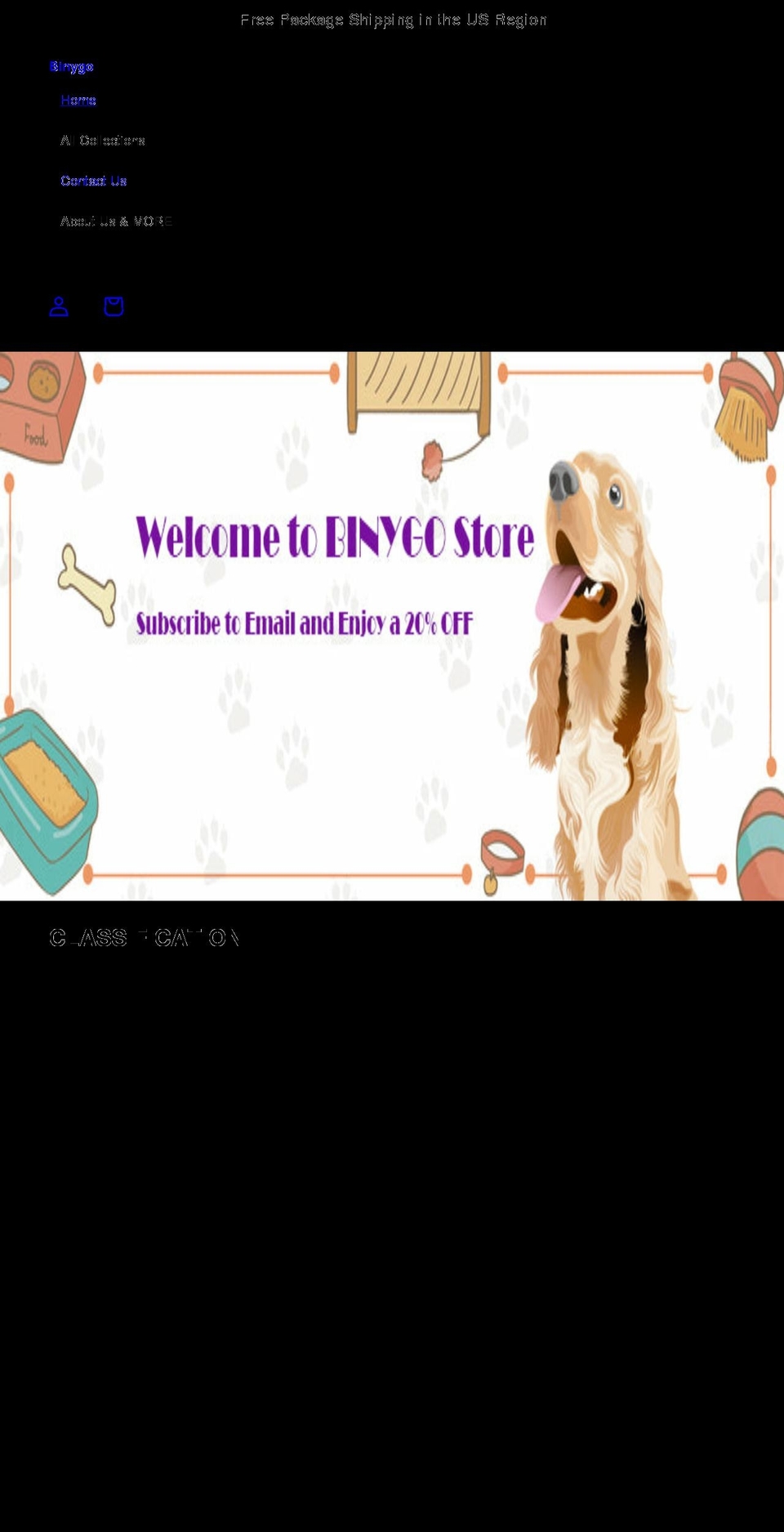 binygo.com shopify website screenshot