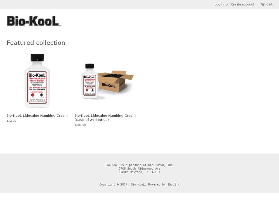 bio-kool.com shopify website screenshot