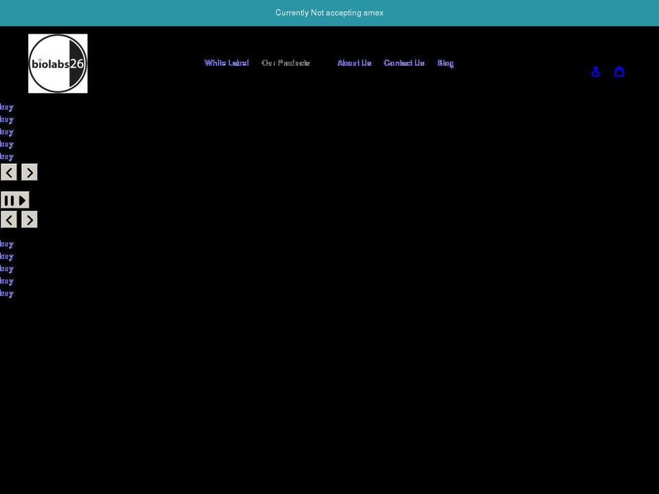 bio-labs26.com shopify website screenshot