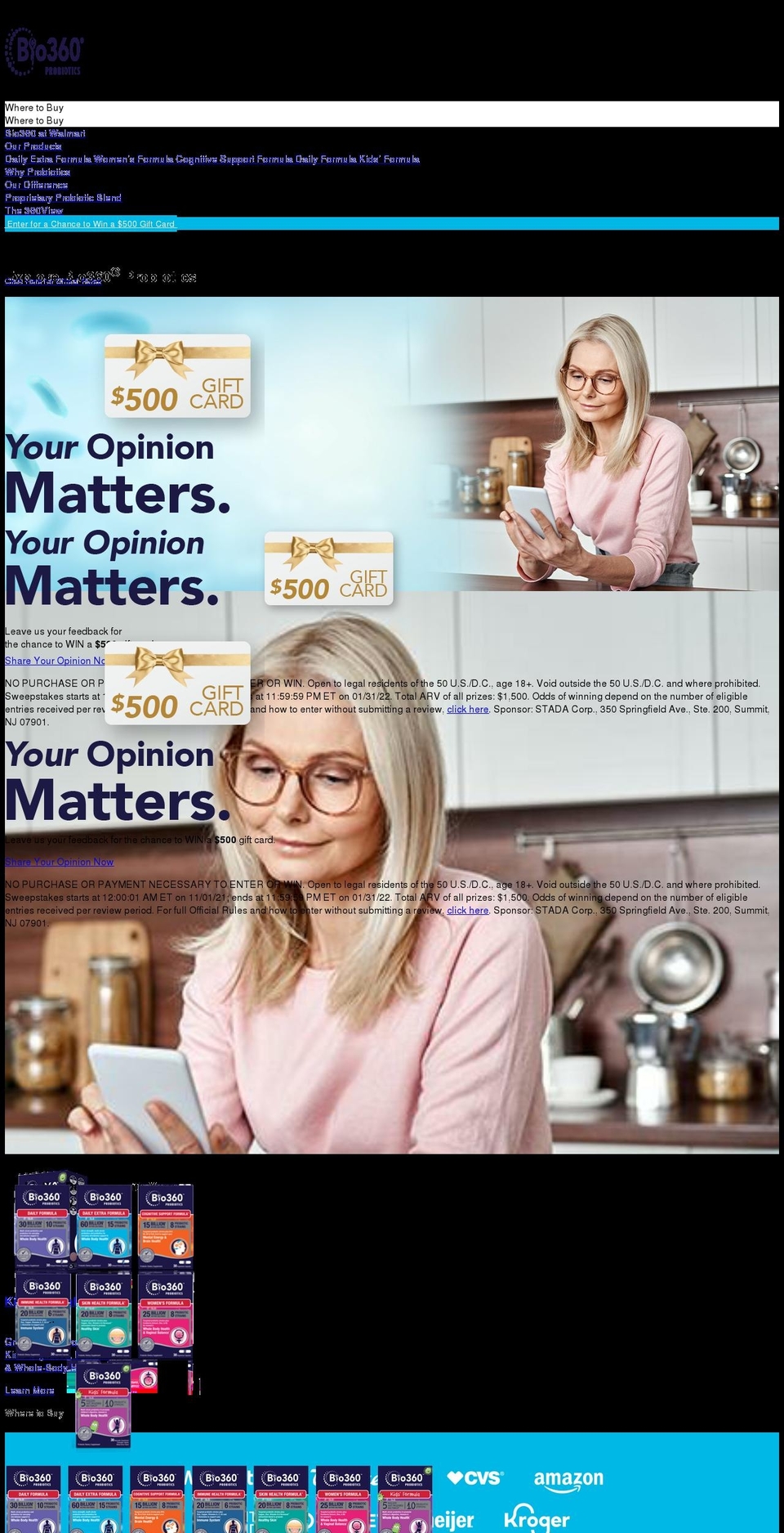 bio360.com shopify website screenshot
