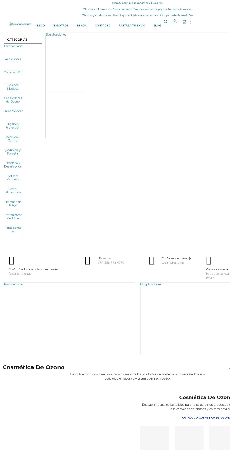 bioaplicaciones.com shopify website screenshot