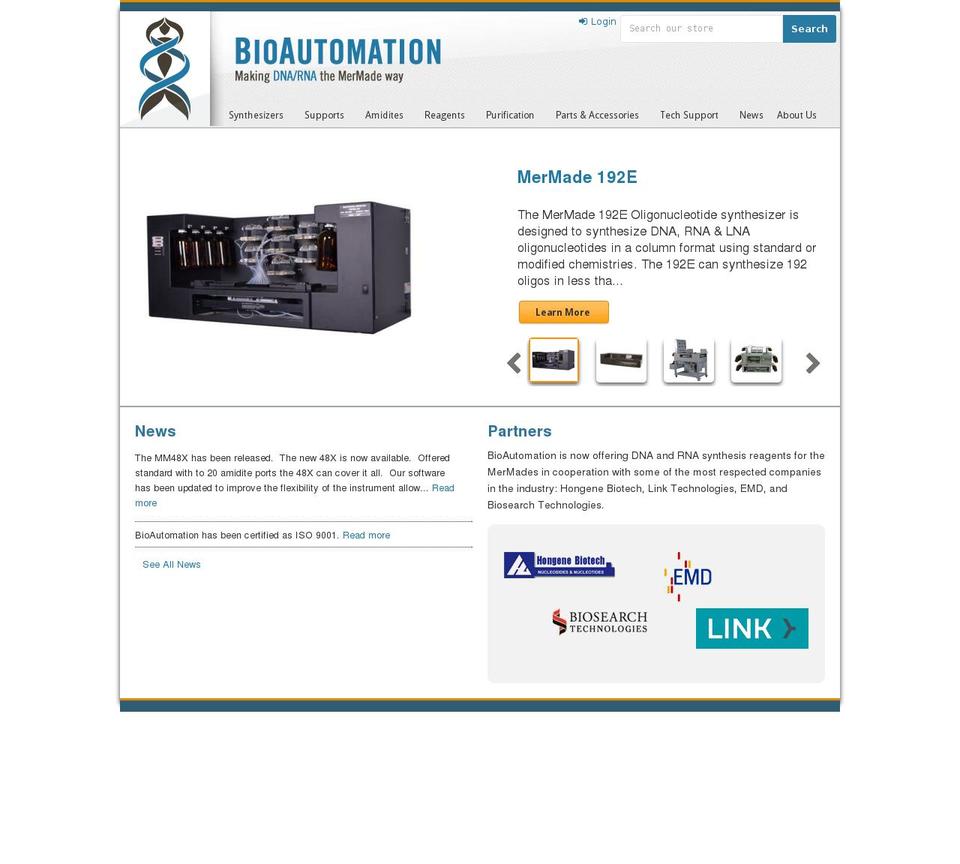 bioautomation.info shopify website screenshot