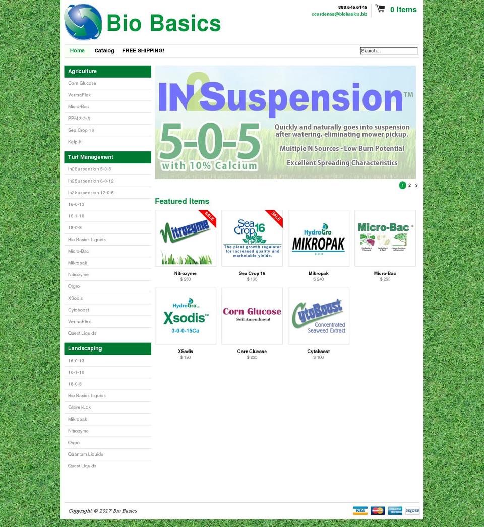 biobasics.biz shopify website screenshot