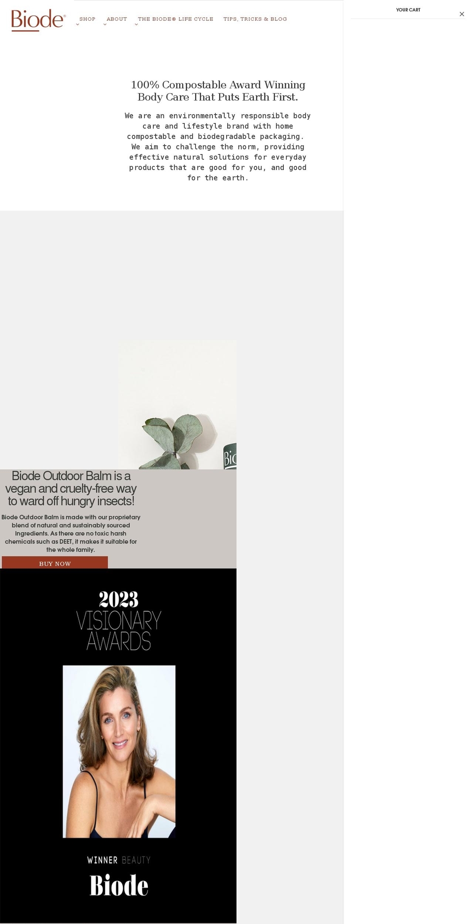 biode.com shopify website screenshot