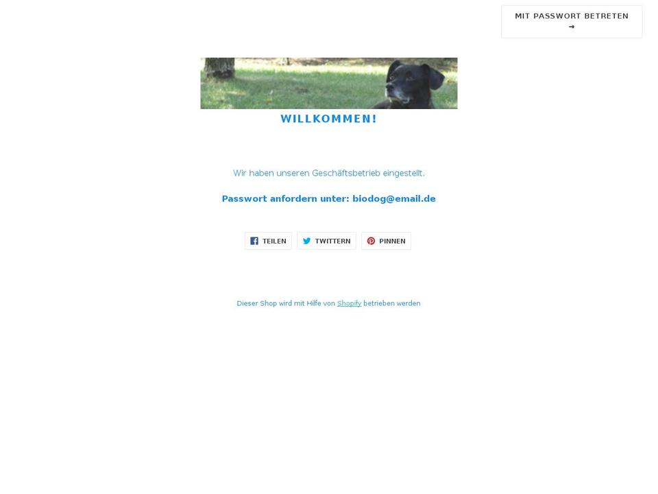 biodog.shop shopify website screenshot