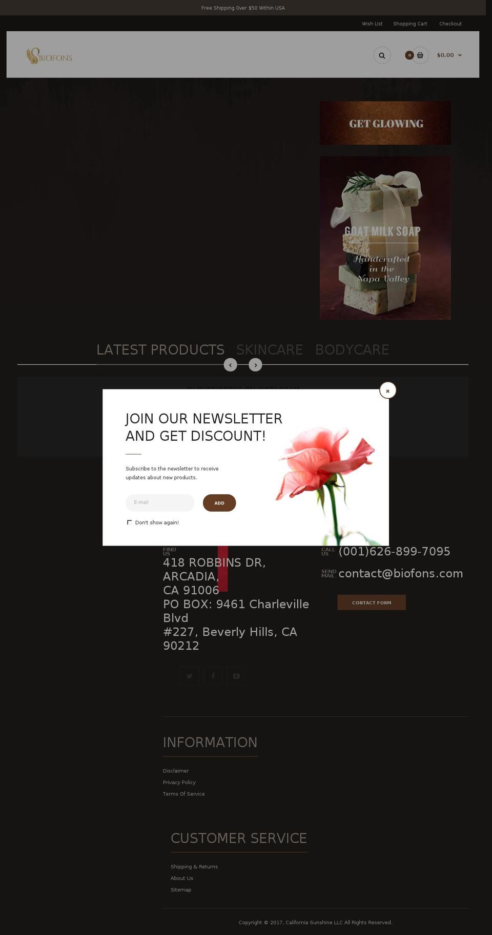 biofons.com — Shopify storefront screenshot