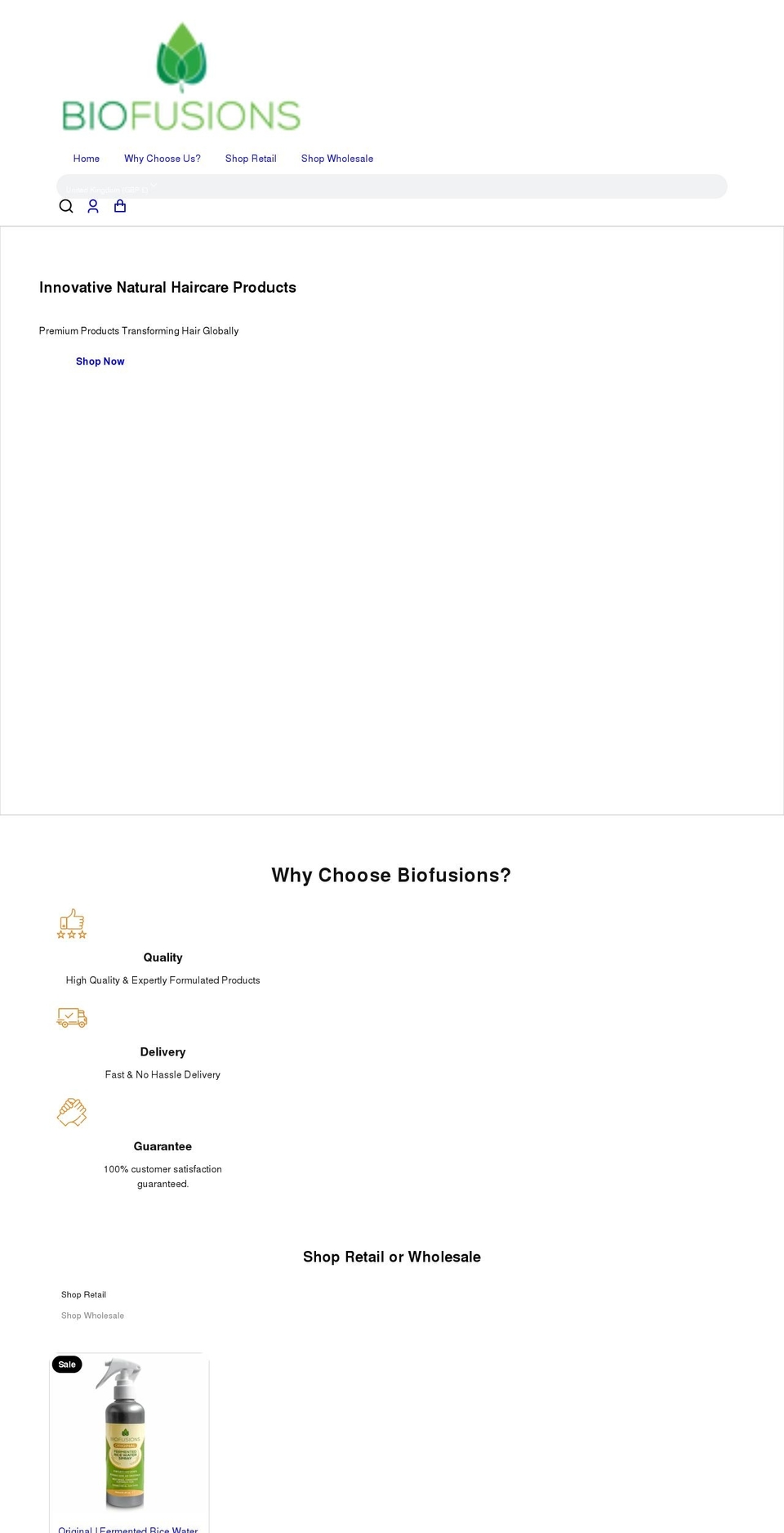 biofusions.co.uk shopify website screenshot