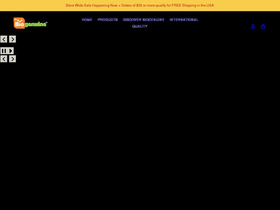 biogenuine.com shopify website screenshot