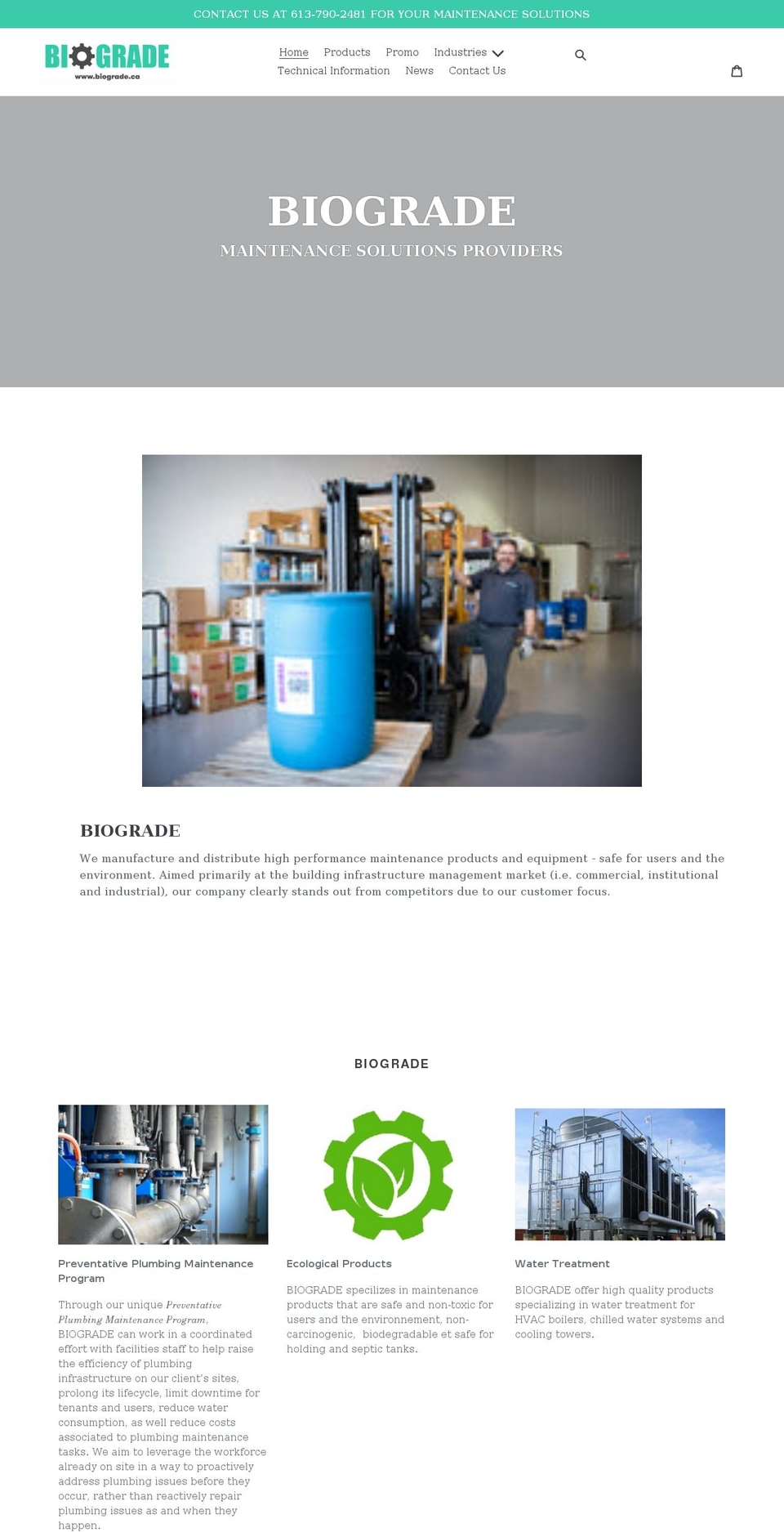 biograde.ca shopify website screenshot