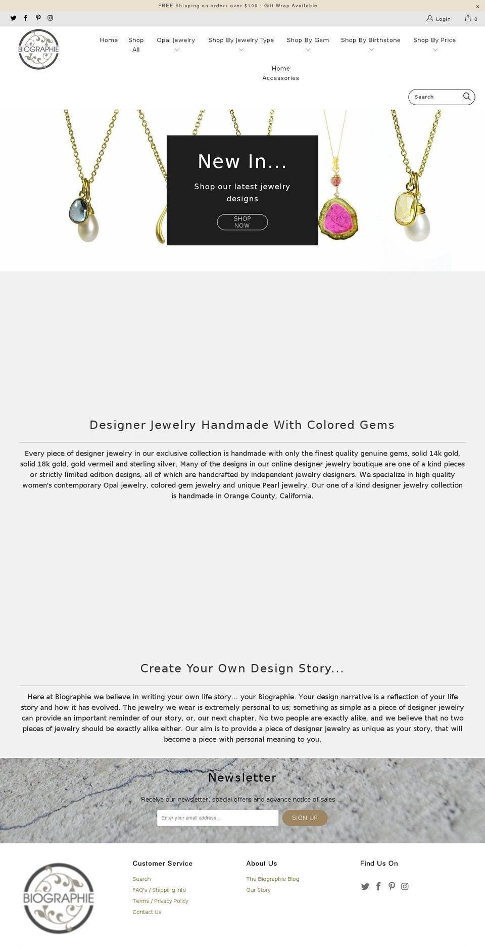 biographie.com shopify website screenshot