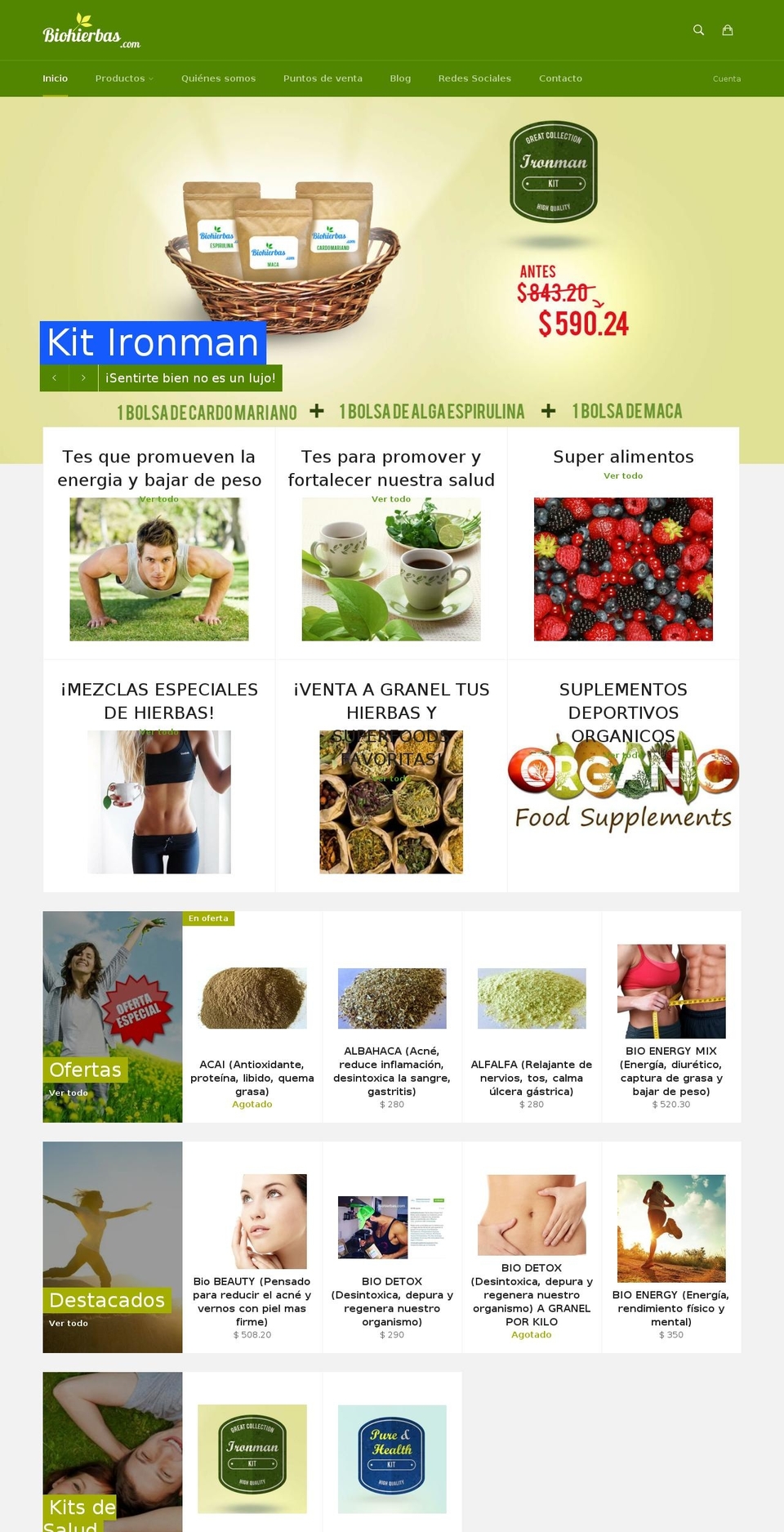 biohierbas.com shopify website screenshot