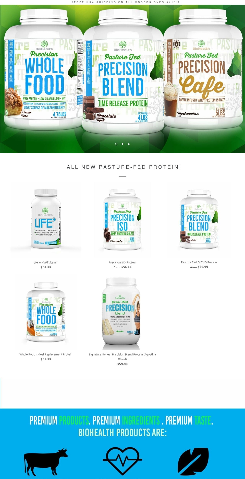 biohnutrition.com shopify website screenshot