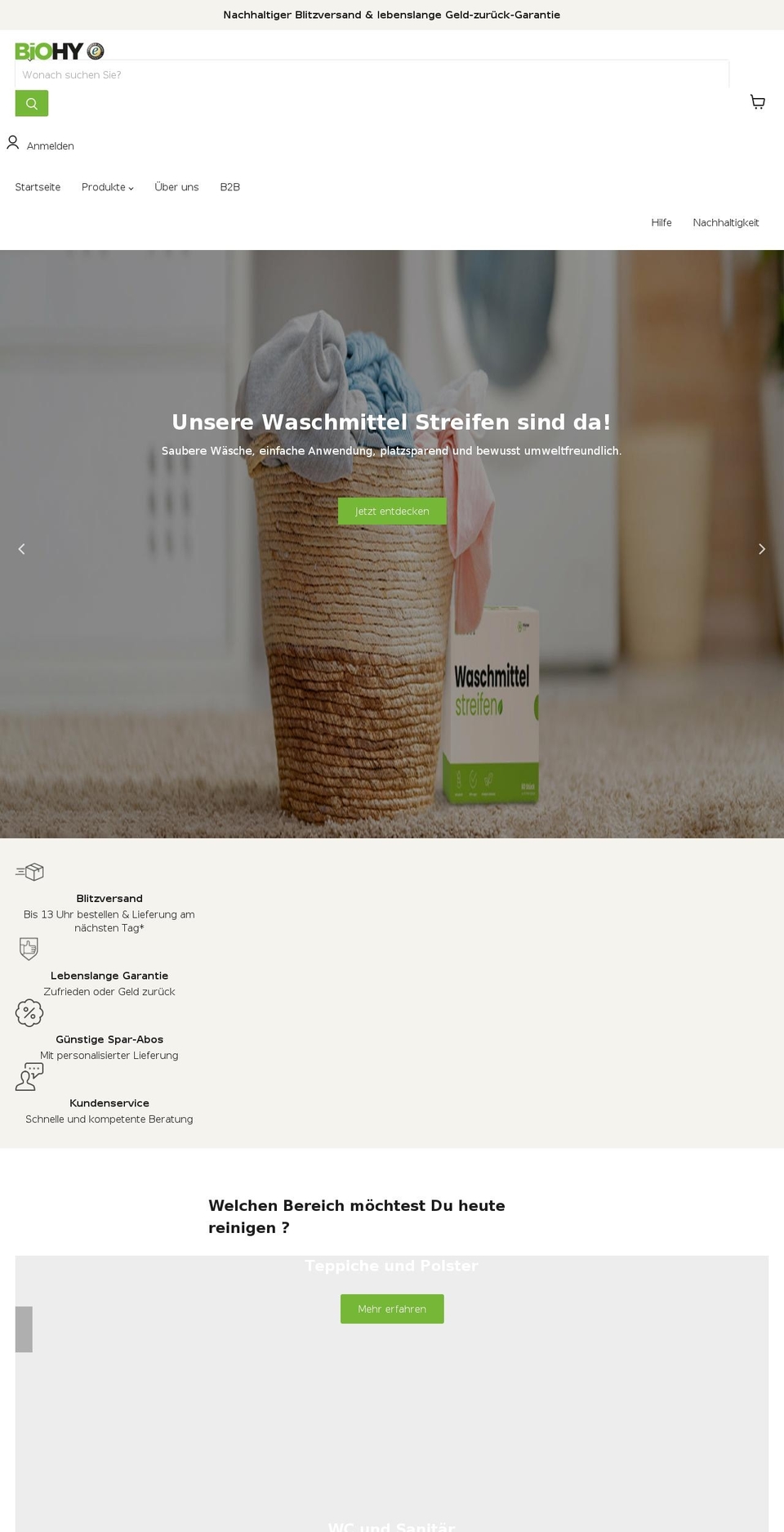 biohy-reiniger.de shopify website screenshot