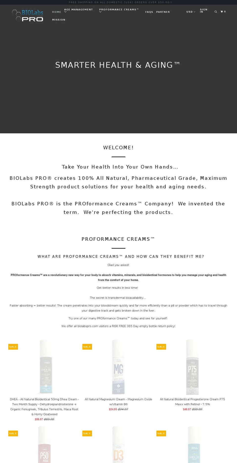 biolabspro.com — Shopify storefront screenshot