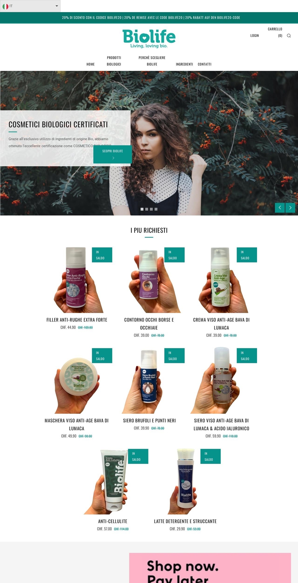 biolife.swiss shopify website screenshot