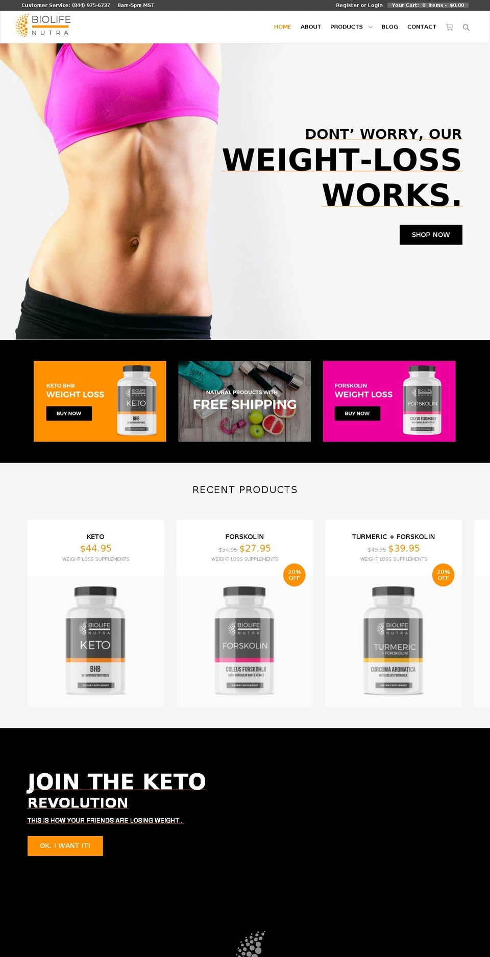biolifenutra.com — Shopify storefront screenshot