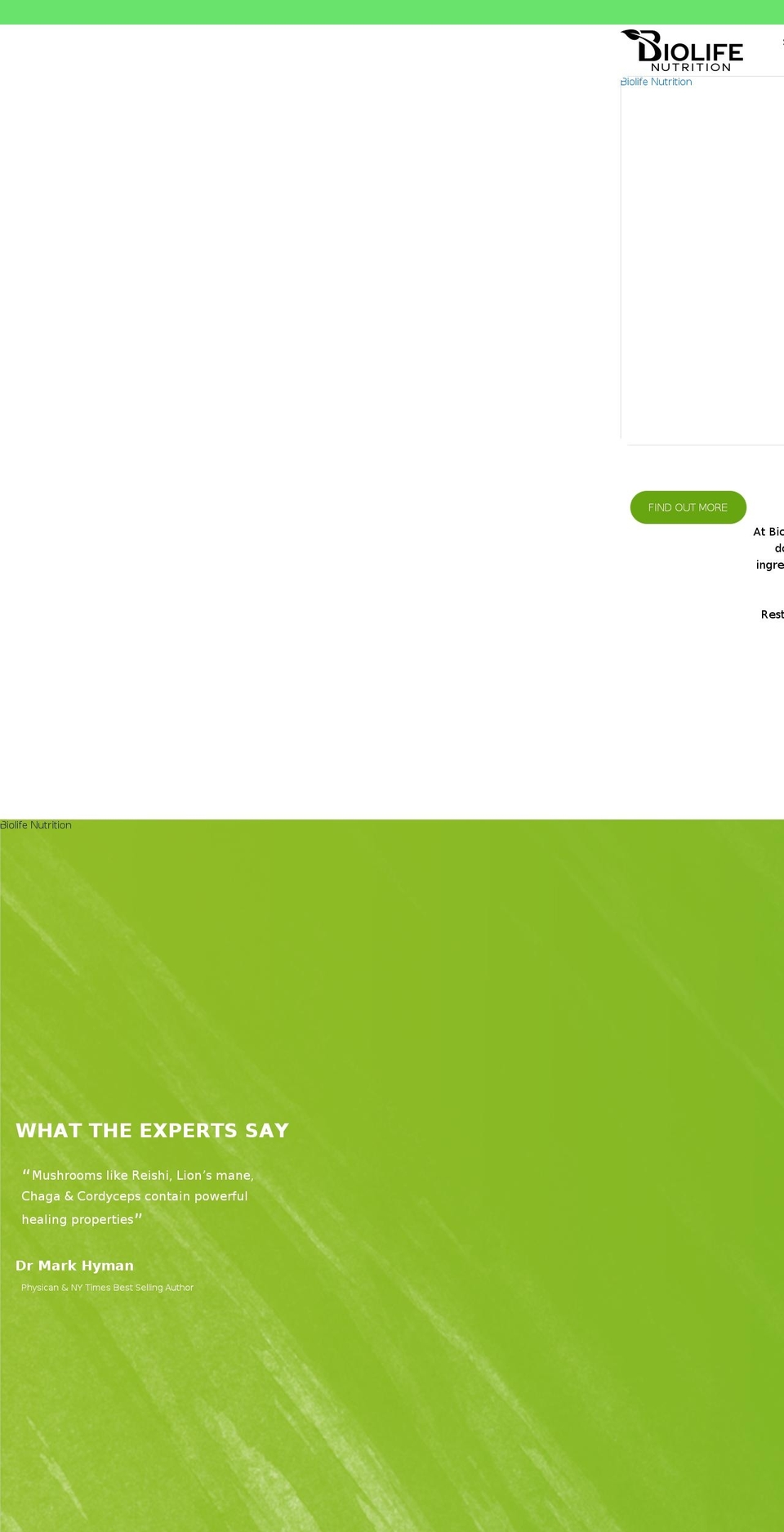 biolifenutrition.co.uk shopify website screenshot