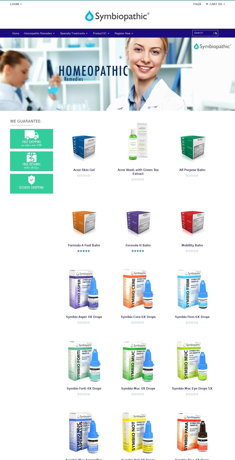 Symbiopathic Shopify theme site example biological-health.com