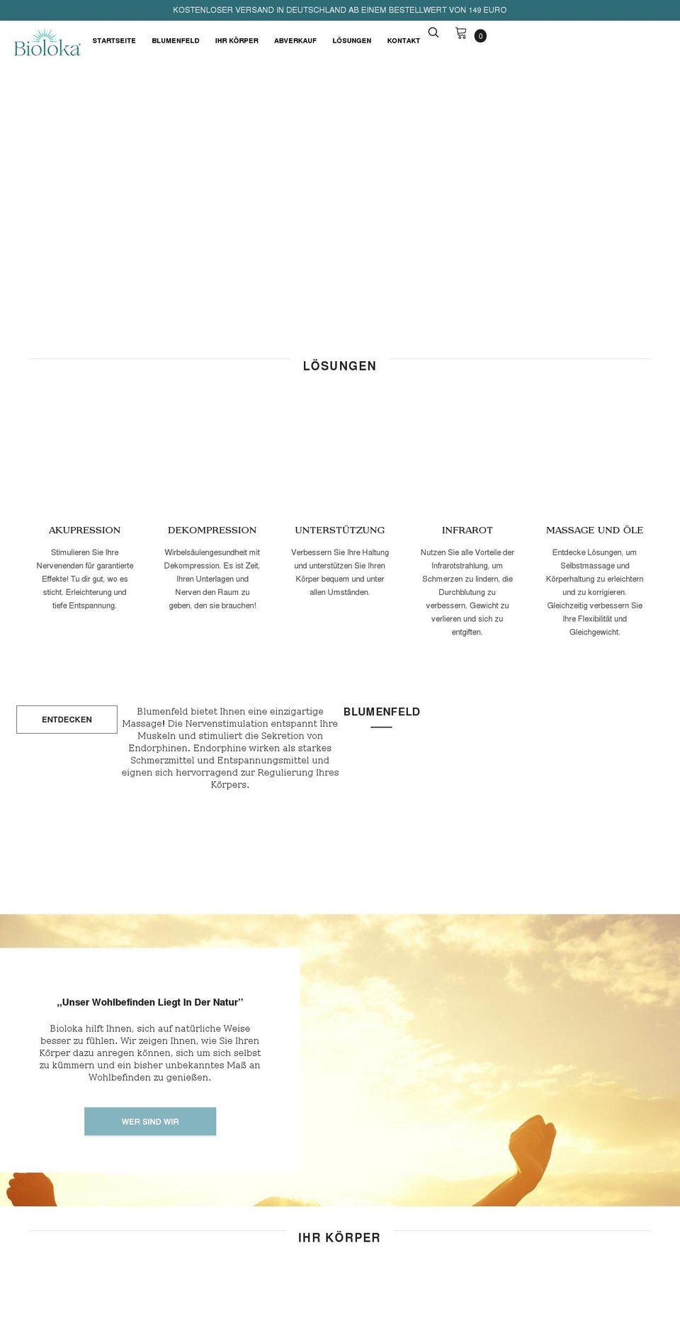 bioloka.de shopify website screenshot