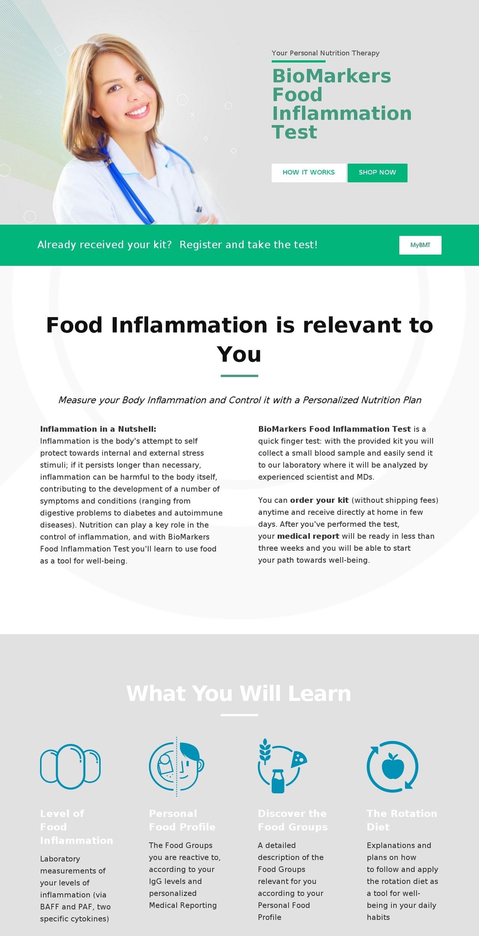 biomarkers-test.com — Shopify storefront screenshot