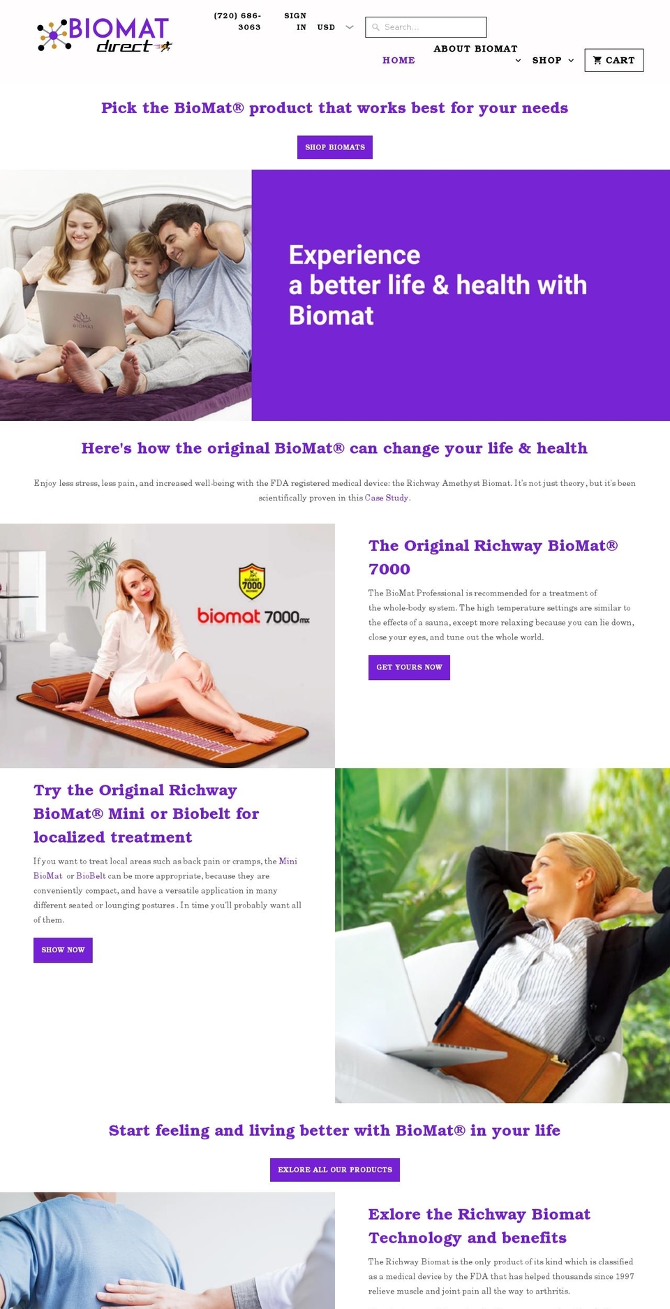 biomatdirect.com shopify website screenshot