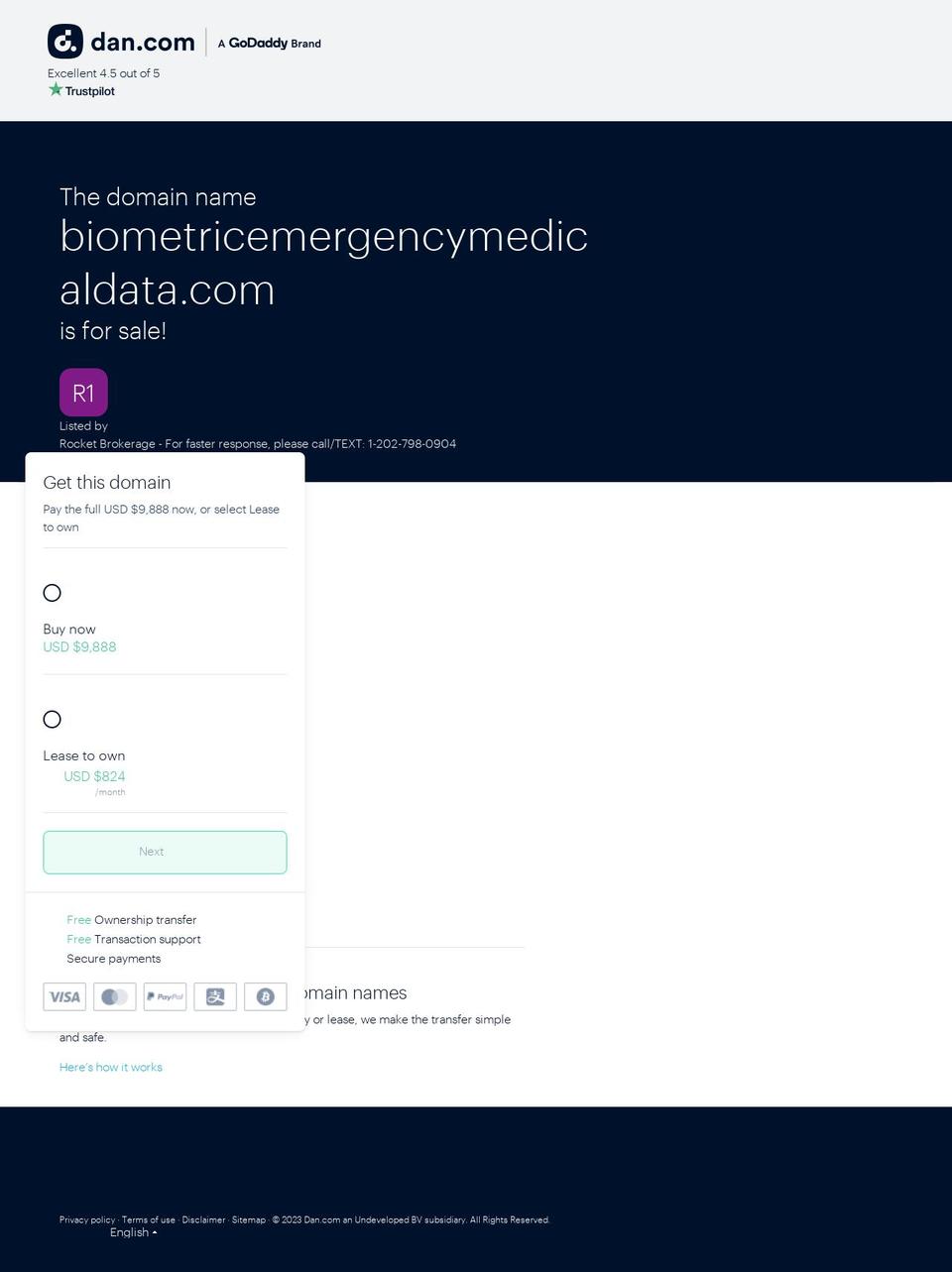 biometricemergencymedicaldata.com — Shopify storefront screenshot