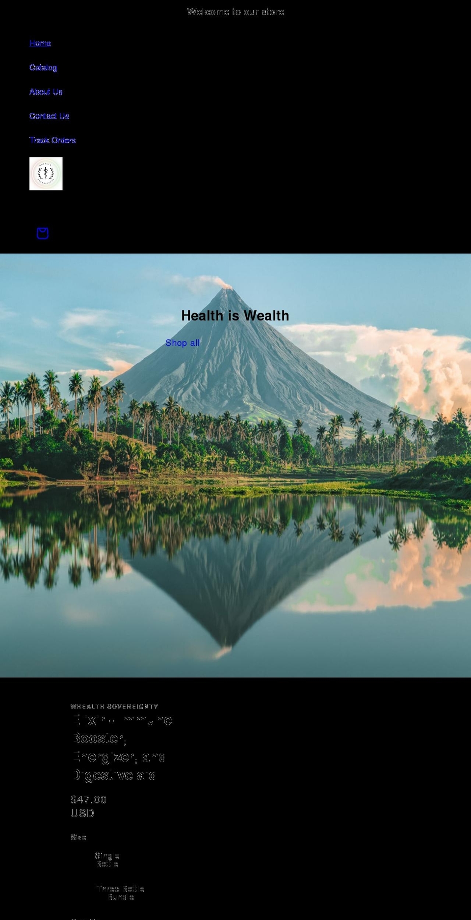 biomineral-elixir.myshopify.com shopify website screenshot