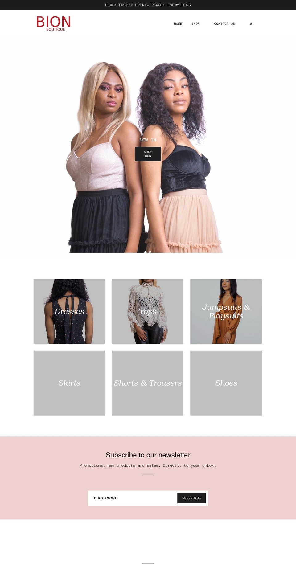 bionboutique.com shopify website screenshot