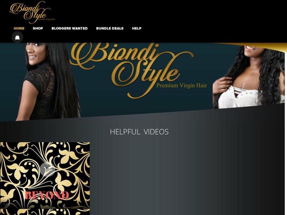 biondistyle.com — Shopify storefront screenshot