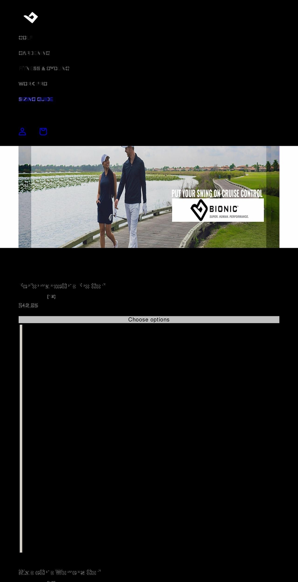 bionicgloves.com.au shopify website screenshot