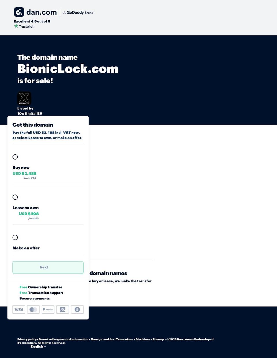 bioniclock.com shopify website screenshot
