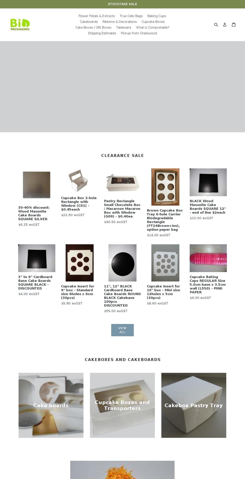 biopackaging.com.au shopify website screenshot