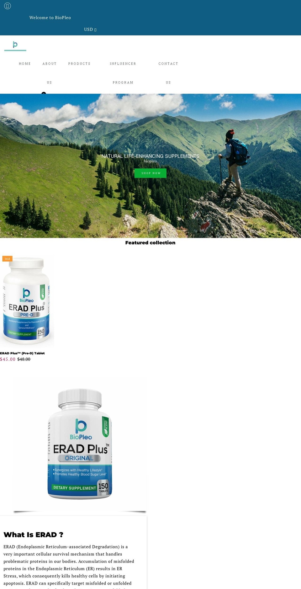 biopleo.com shopify website screenshot