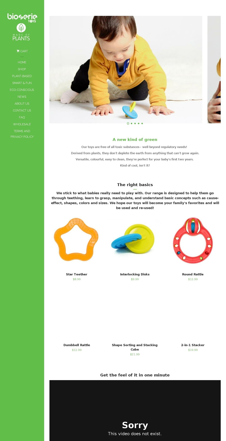 bioserie.toys shopify website screenshot