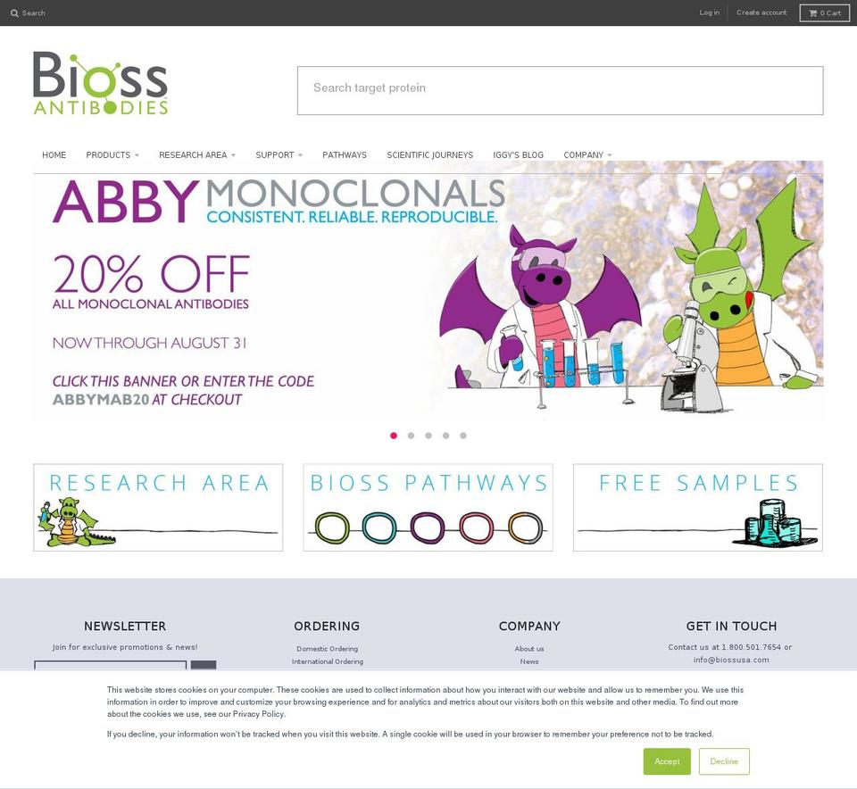 bioss-usa.com — Shopify storefront screenshot