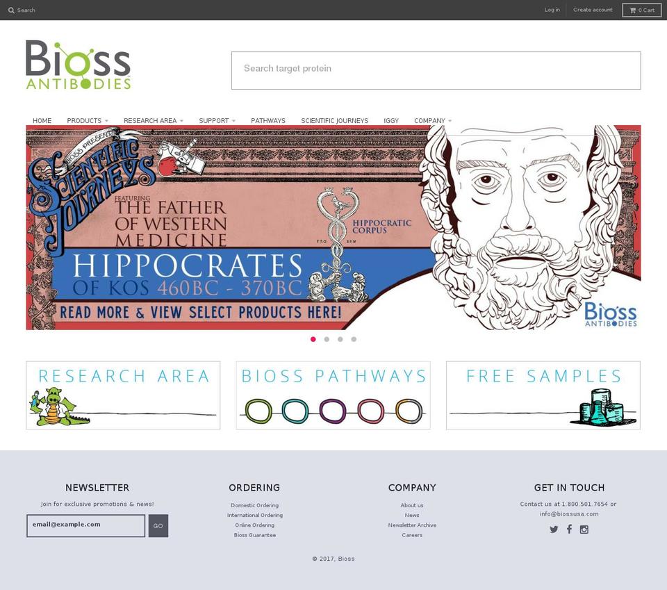 Refresh Shopify theme site example biossusa.com