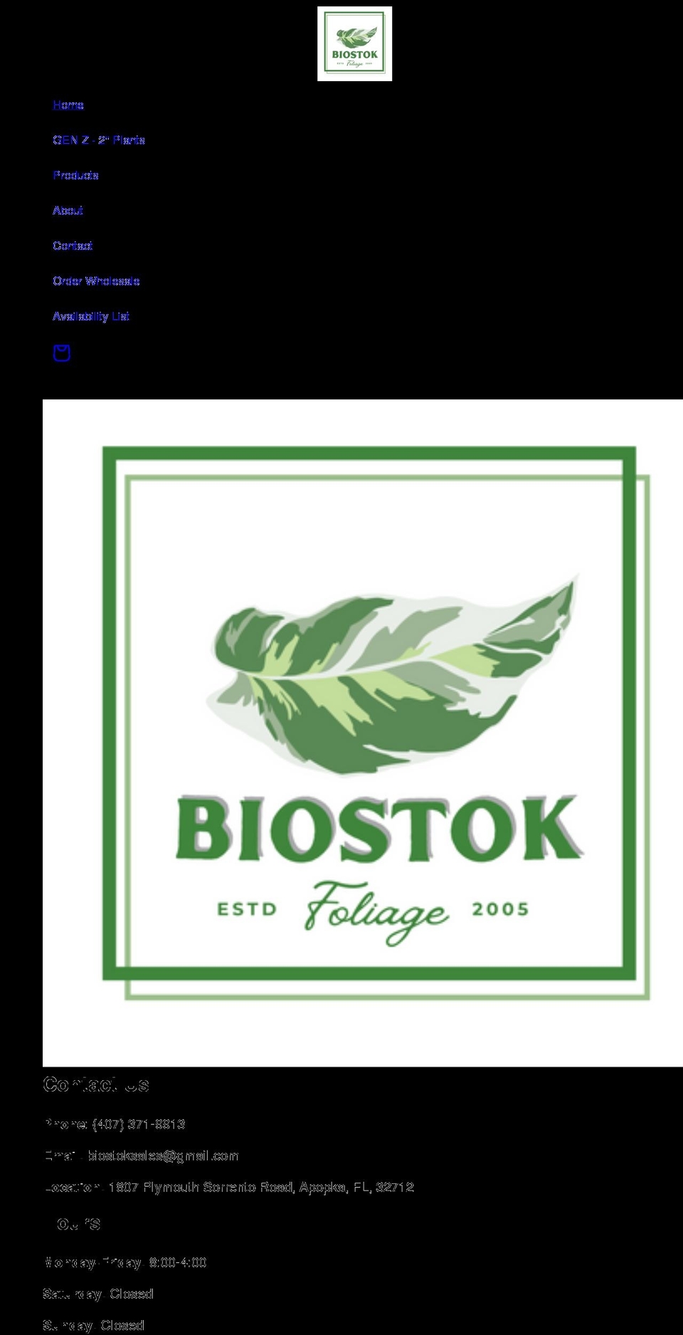biostok.com shopify website screenshot