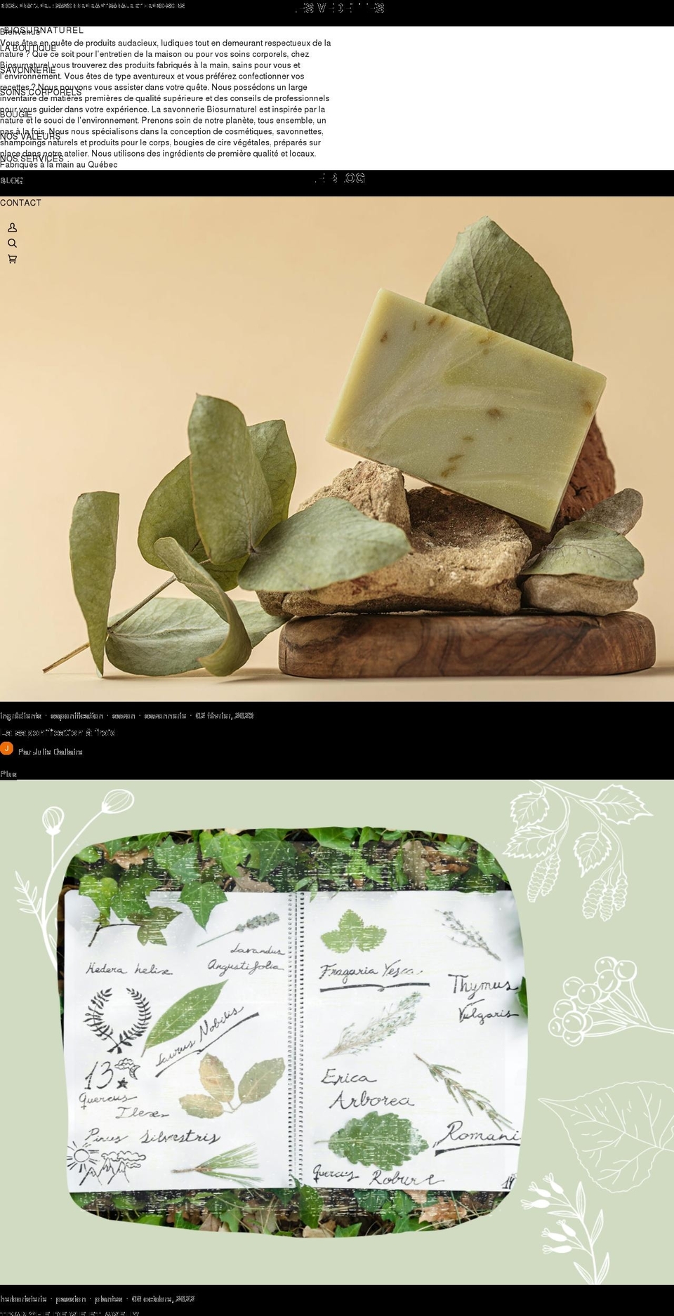 biosurnaturel.com shopify website screenshot