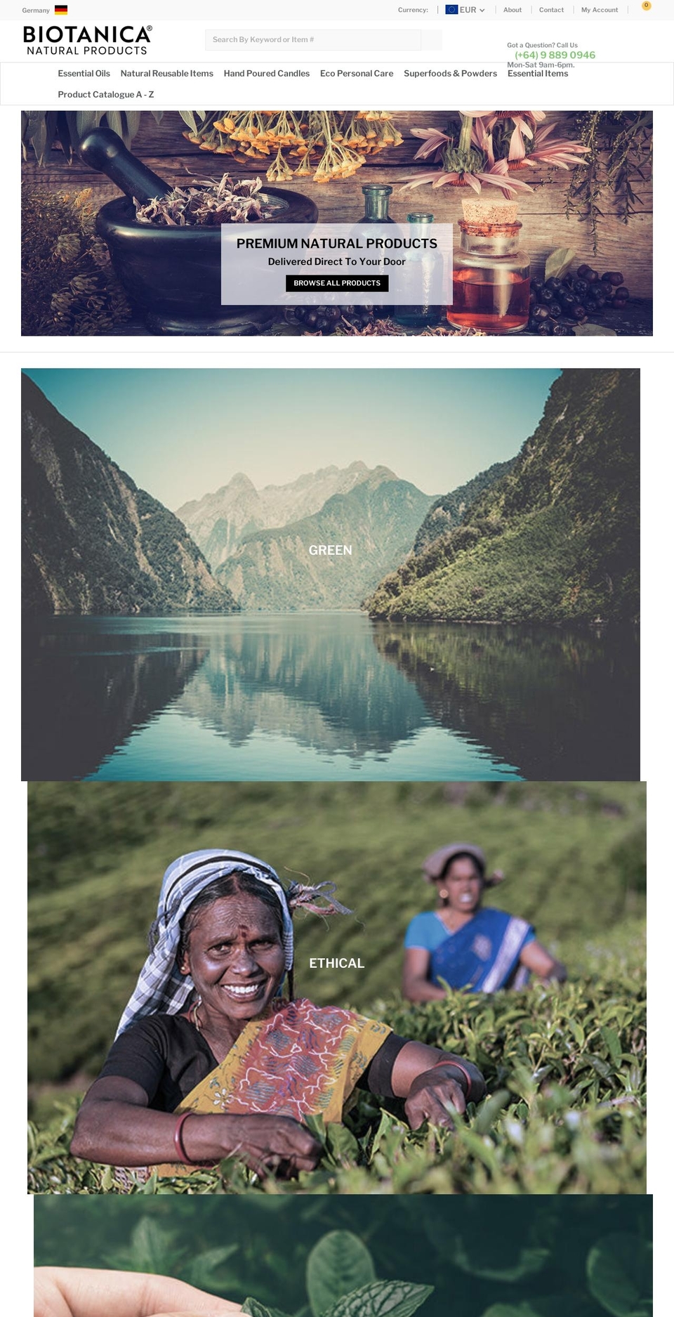 biotanicanaturals.com shopify website screenshot