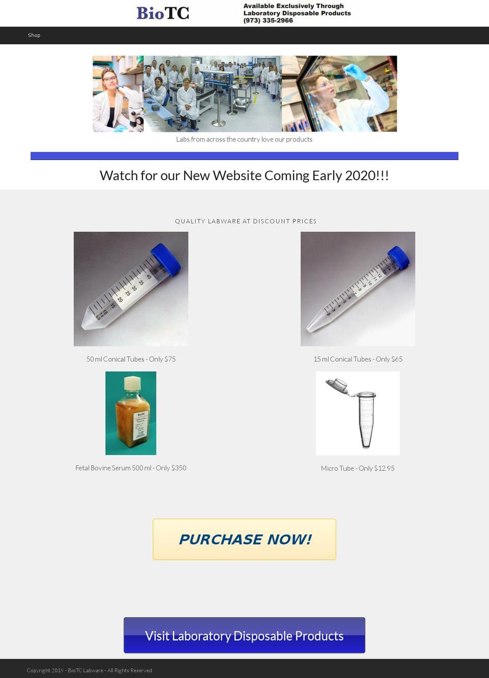 biotclab.com — Shopify storefront screenshot